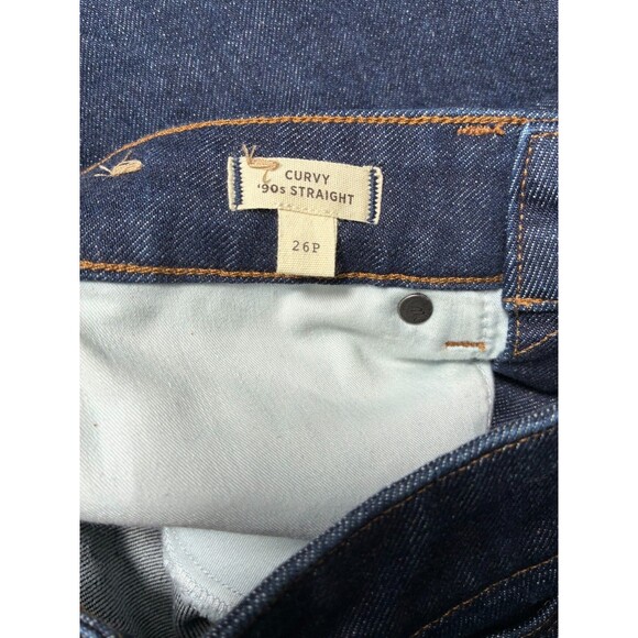 Madewell Women's High Rise Straight Leg Denim Pants Dark Blue 26P - Picture 8 of 9